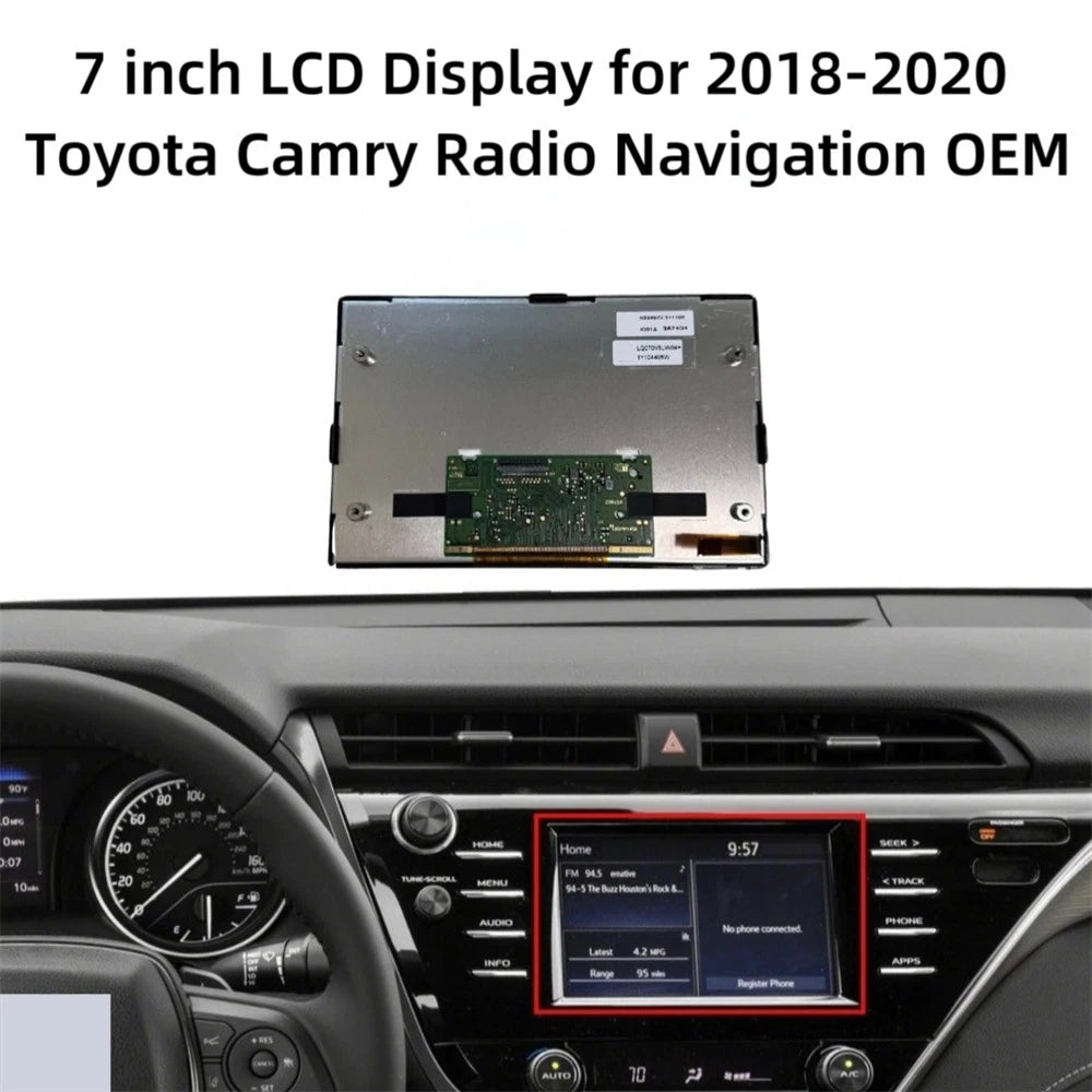 7" LCD Display Screen LQ070Y5LW04 for Toyota Camry (2018–2020)
