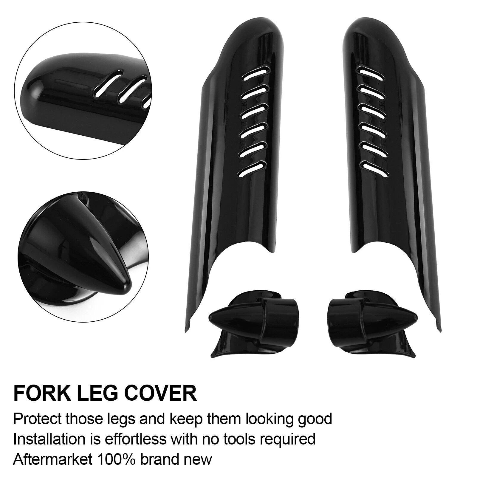 Fork Lower Leg Deflectors Shield Cover for Harley Touring Electra Glide (2000–2013) T9