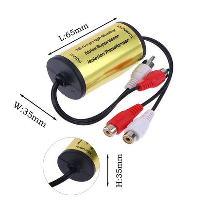 2Pcs RCA Audio Noise Filter Suppressor for Car AMP Stereo
