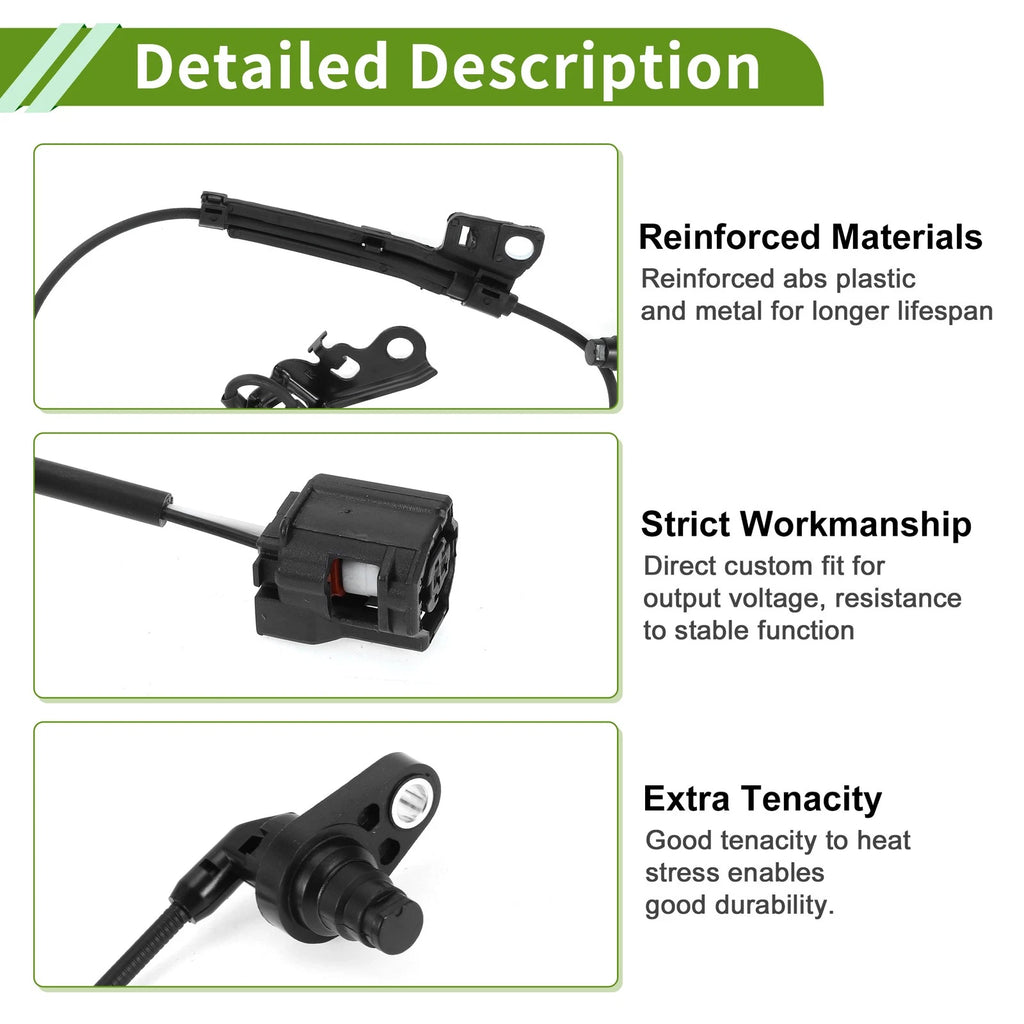 Wheel Speed Sensor Front Right ABS Replacement for Toyota Wish (2003–2017)