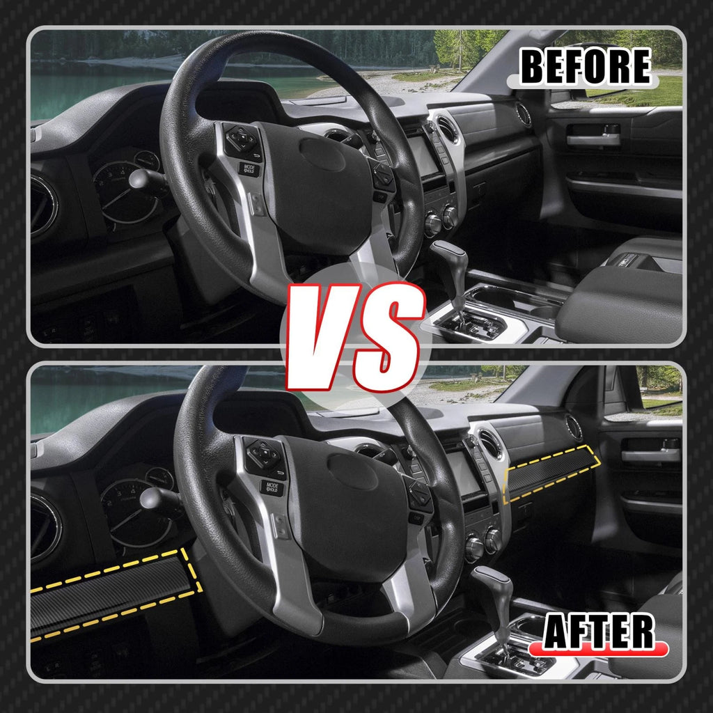 Carbon Fiber Pattern Dashboard Panel Cover for Toyota Tundra (2014–2021)