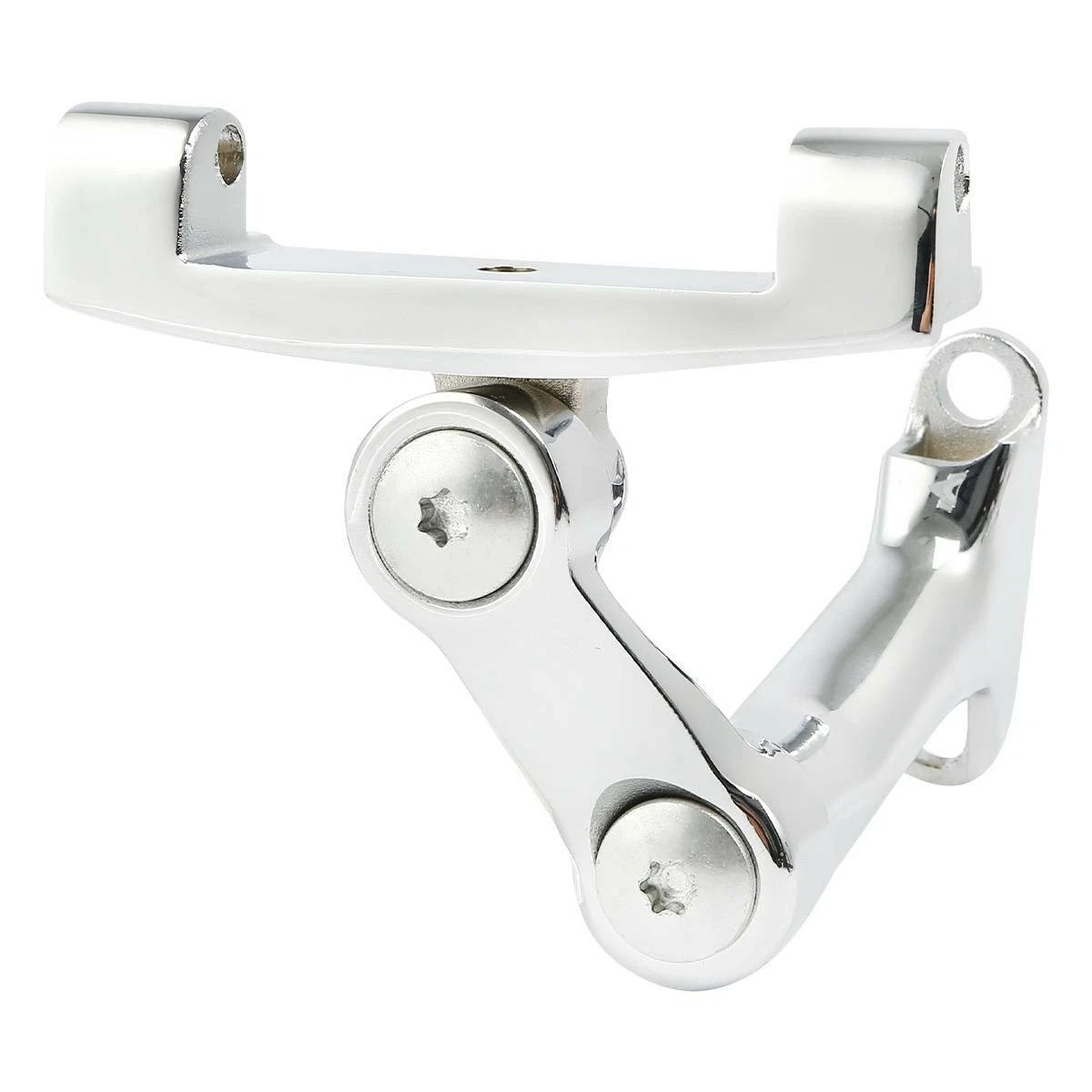 Chrome/Black Adjustable Footboard Mount for Harley Touring (1993–2025)