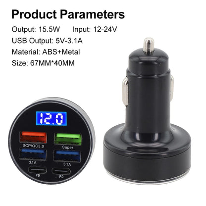 Type C Car Charger for QC Fast Charging (No Scratches)