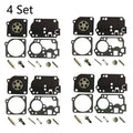 Set of 4 Carburetor Repair Kits for Homelite C1U-W32 C1U-W32A, Zama RB-142