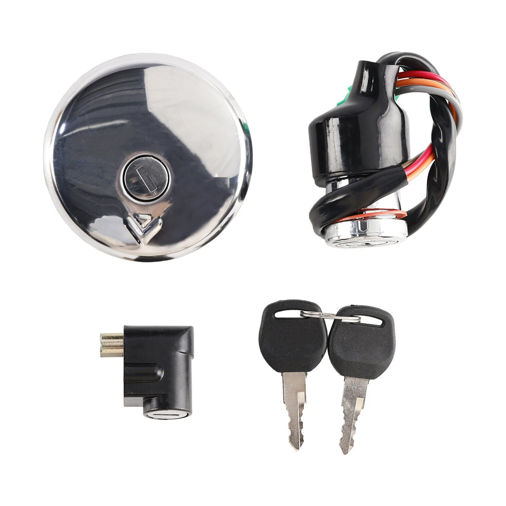 Ignition Switch Lock & Fuel Gas Cap Key Set for Suzuki GN125 (1982–2001) T9