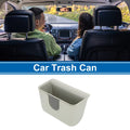 Car Trash Can for Universal Fit (1 Pc) - Plastic Square Bin, White/Black