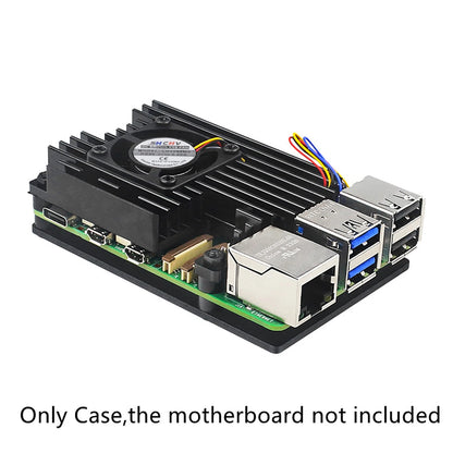 Aluminum Protective Case for Raspberry Pi 5 Motherboards + Cooling Fan