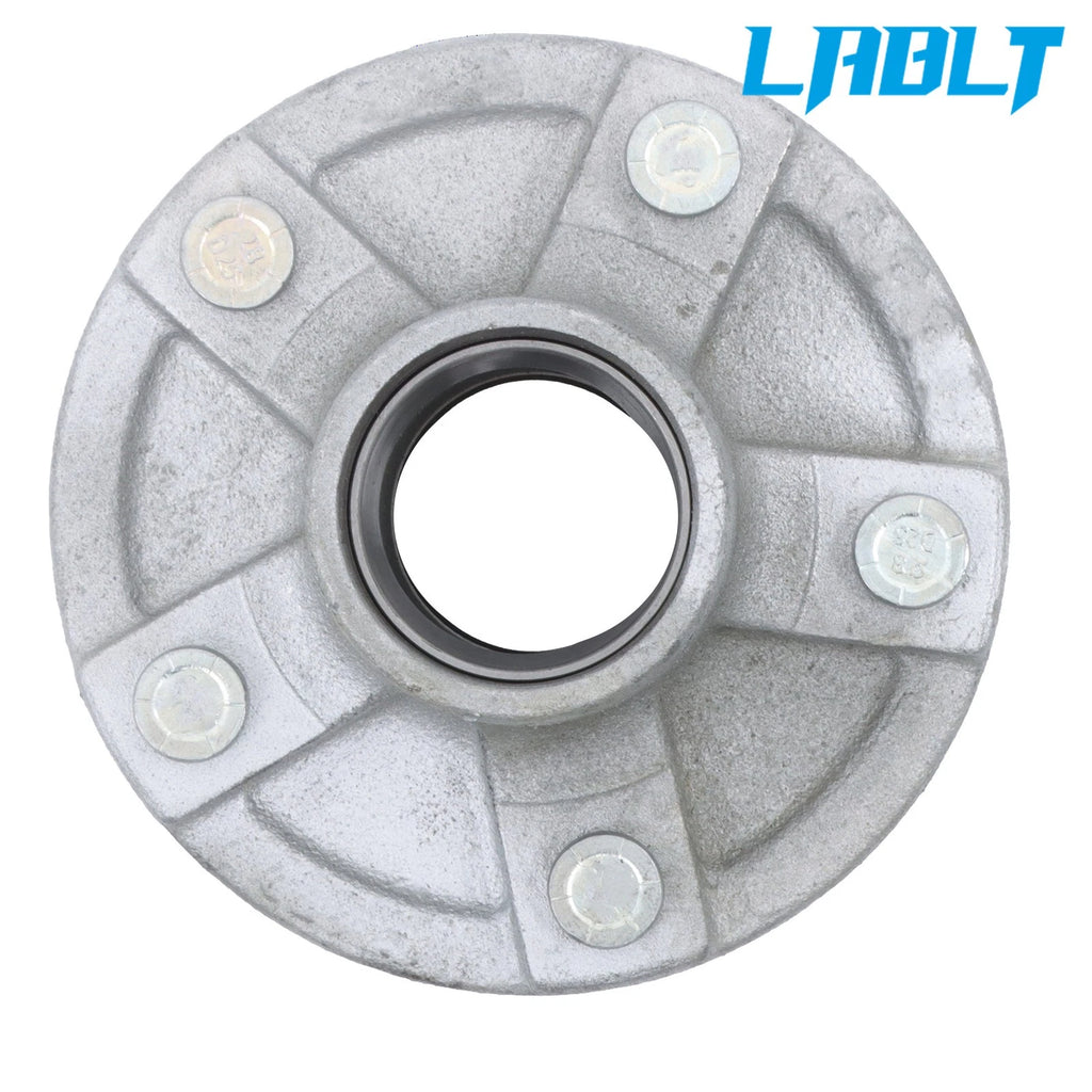 5 on 4.5" Galvanized Trailer Wheel Hub Kit for 2000 lbs Axle (1" Spindle)
