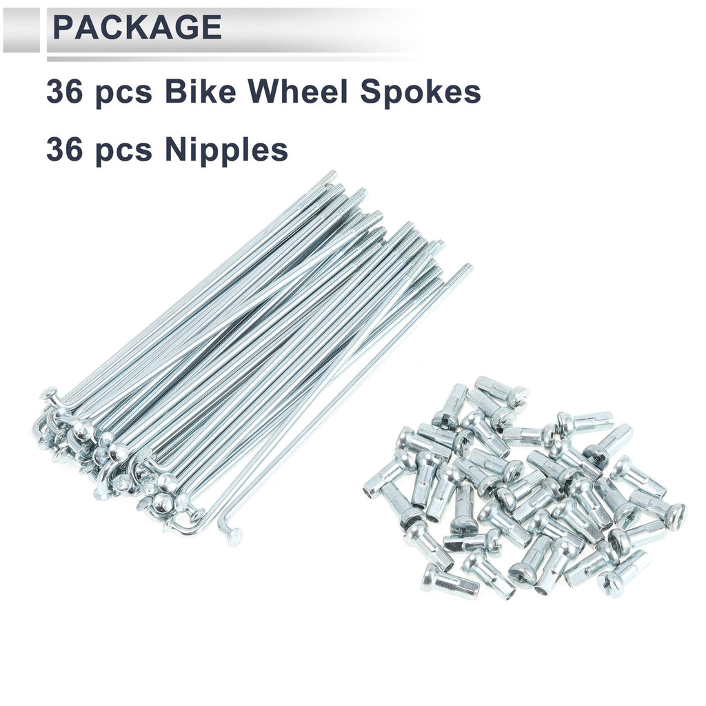 Bicycle Spoke Nipple Replacement Set 12G 97mm for Carbon Steel Wheels