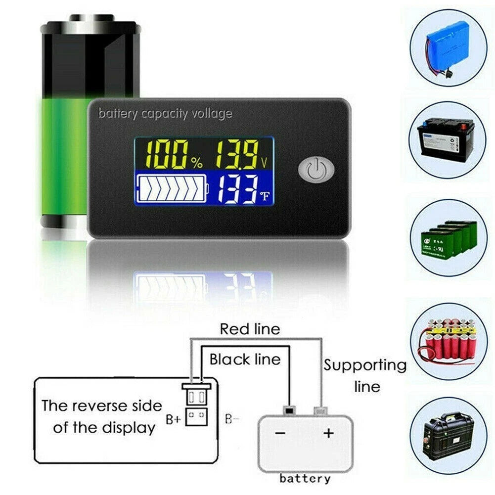 Digital Display LCD for Work Equipment (12V/24V/48V)
