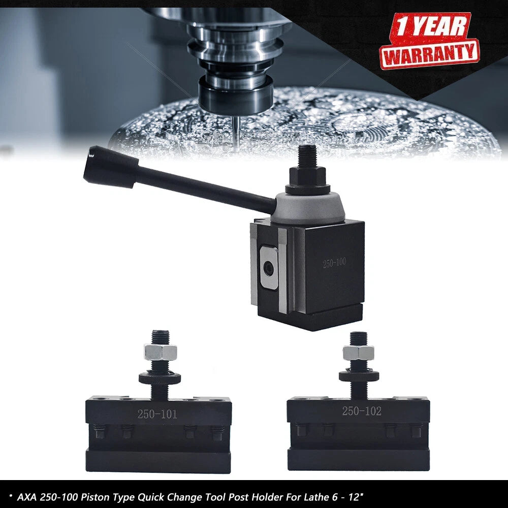 Piston Type Quick Change Tool Post Holder for AXA 250-100 (12" Swing)