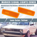 Front Bumper LED Side Marker Lights Cover Set for Volkswagen Jetta Yellow (1 Pair)