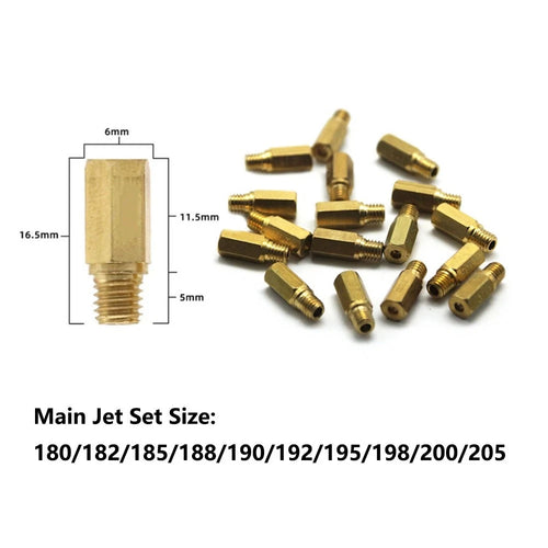 10pcs Carb Main Jet 180-205 for PWK PE OKO KOSO
