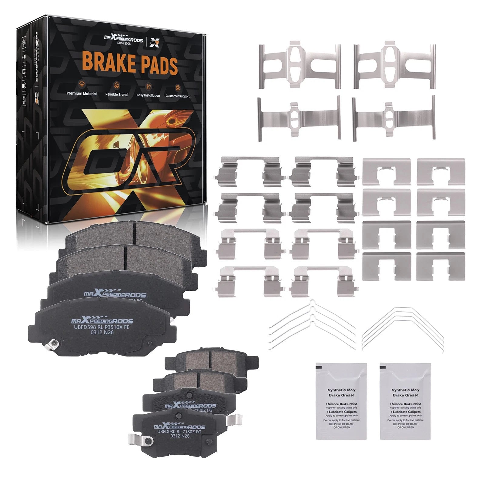 Ceramic Brake Pads Set for Honda Accord (2003–2007) / Civic (2012–2015)