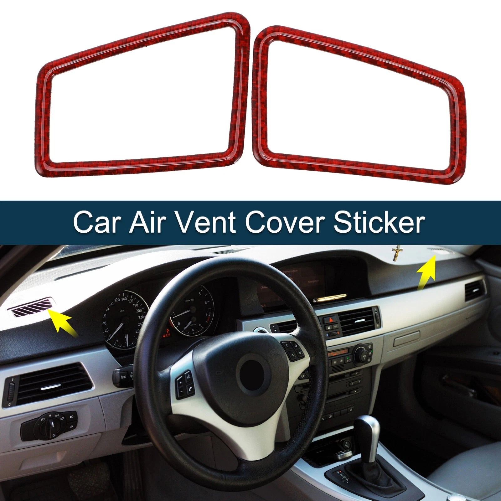 Air Vent Cover Sticker 1 Pair for BMW 3 Series E90 E92 E93 (2005–2012)
