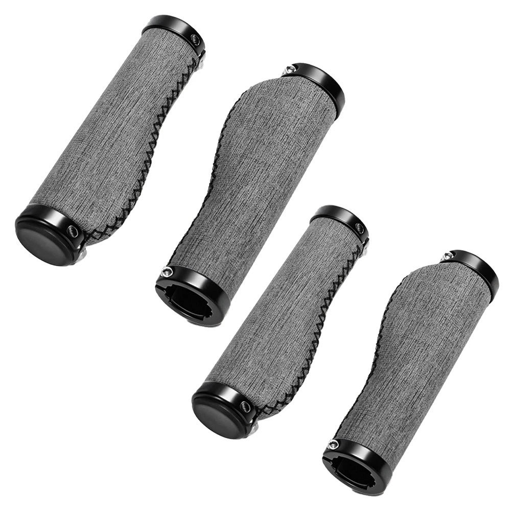 Ergonomic PU Leather Bicycle Grips for 22.2mm Handlebars