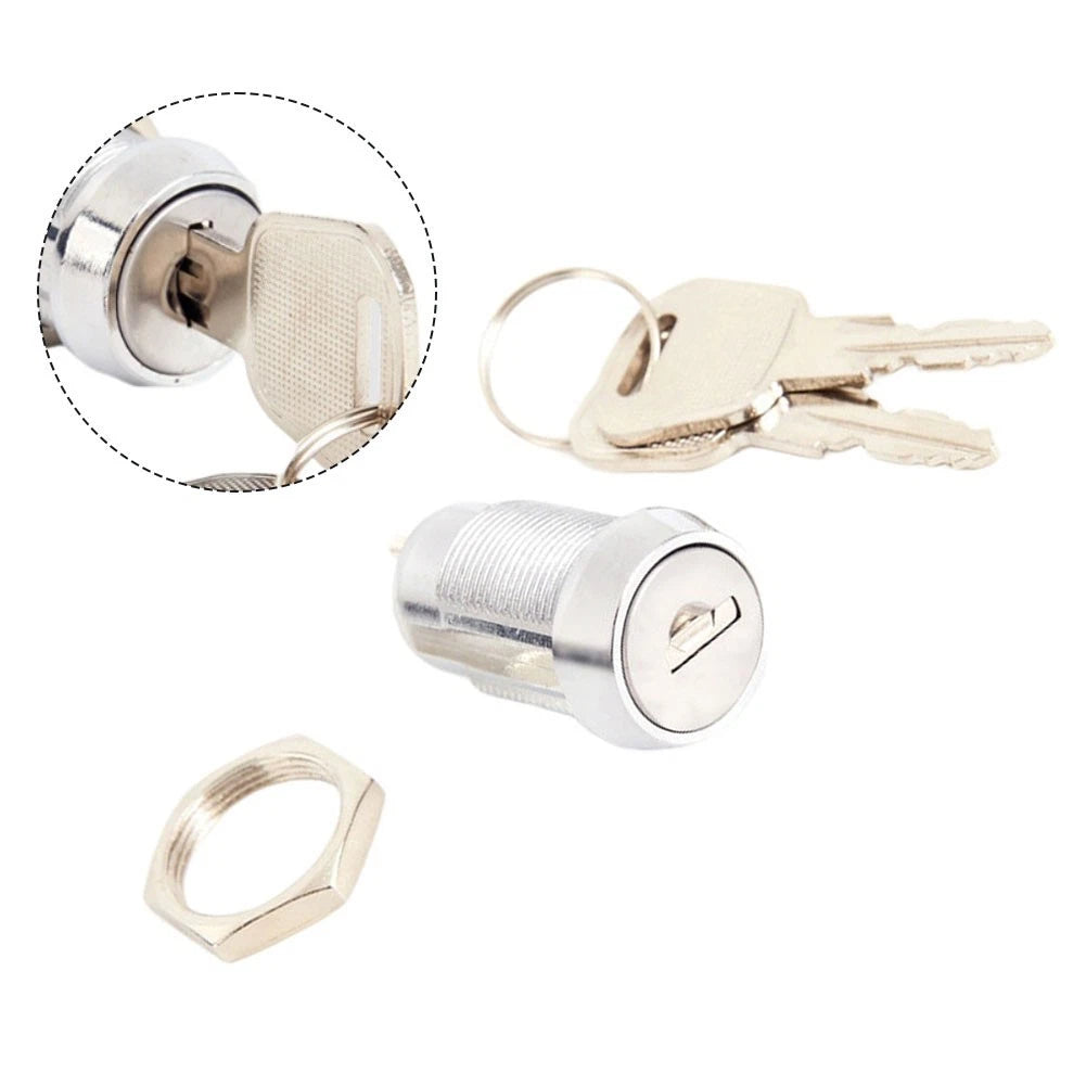 Zinc Alloy Lock Cylinder Key Switch for Cabinets (90 Degree Rotation)