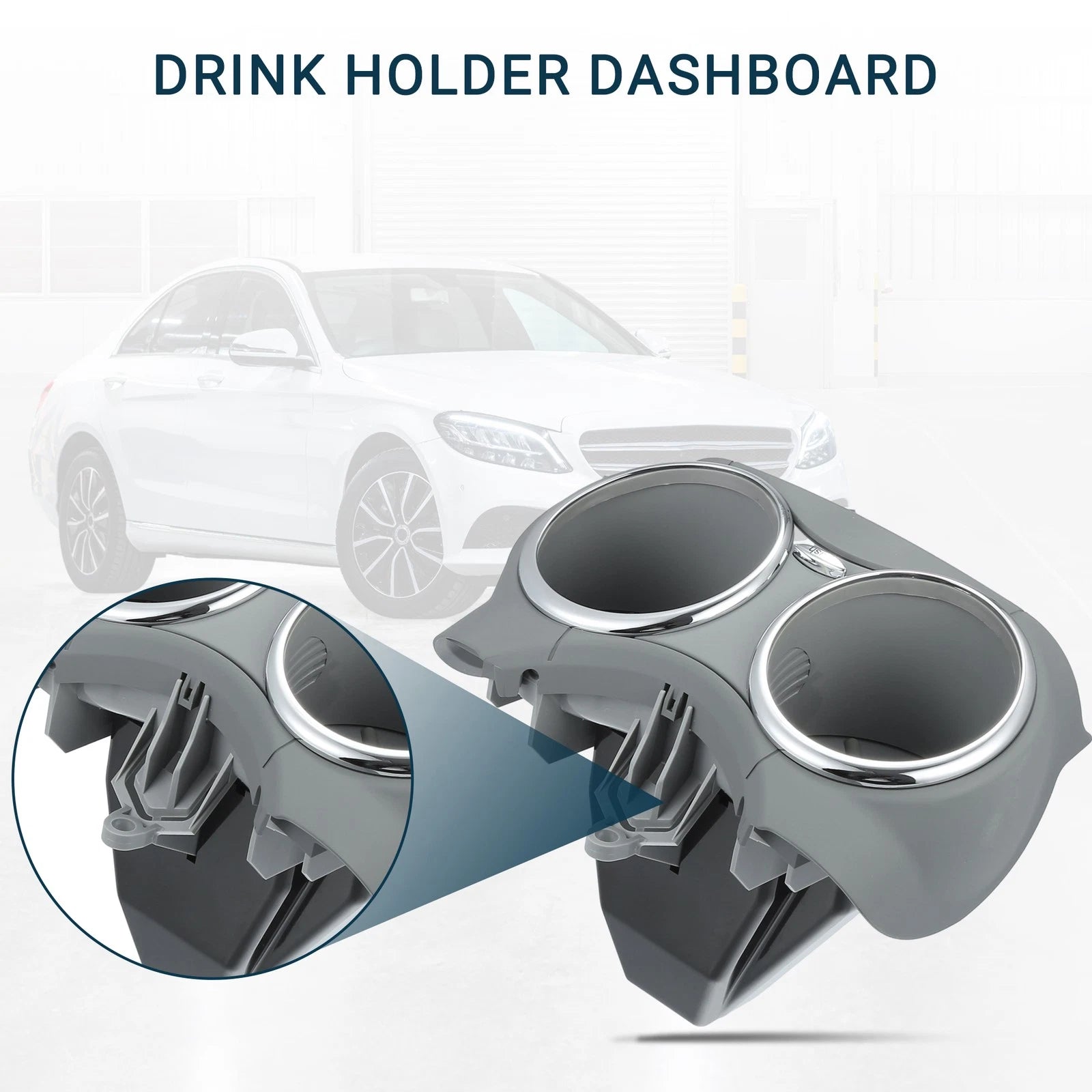 Cup Holder Replacement for Mercedes-Benz CLS500 (2005–2011) Gray
