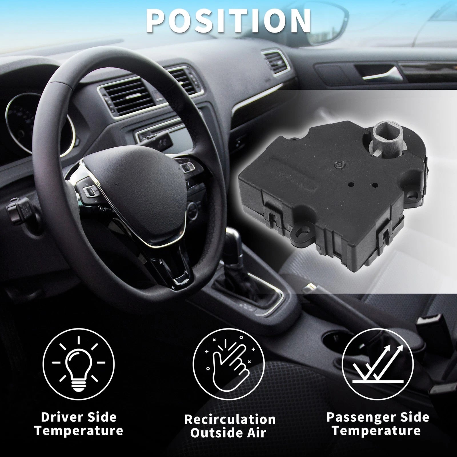 HVAC Heater Blend Door Actuator Replacement for Chevrolet Silverado 1500 (2007–2007)