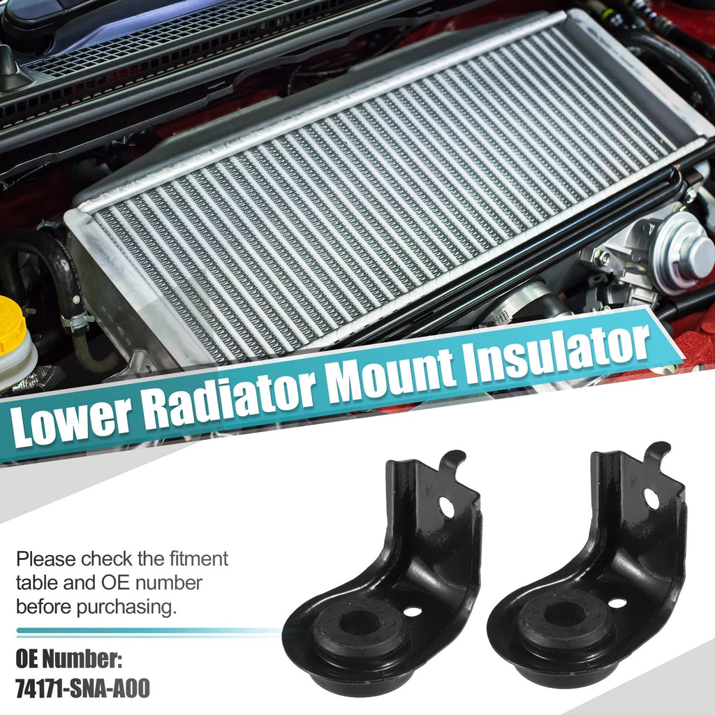 2PCS Upper Radiator Bracket with Cushion for Honda Civic (2006–2011)
