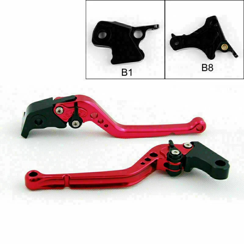 Set of 2 Long Brake Clutch Levers for BMW F800S F800ST F800GS F650GS F800R (2006–2013) Red T9