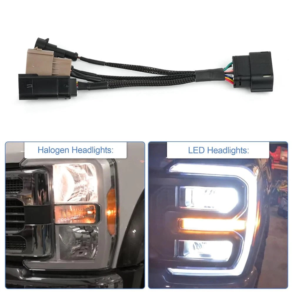 Halogen to LED Headlight Conversion Adapter Harness for Ford F-250 F-350 (2023-2024)