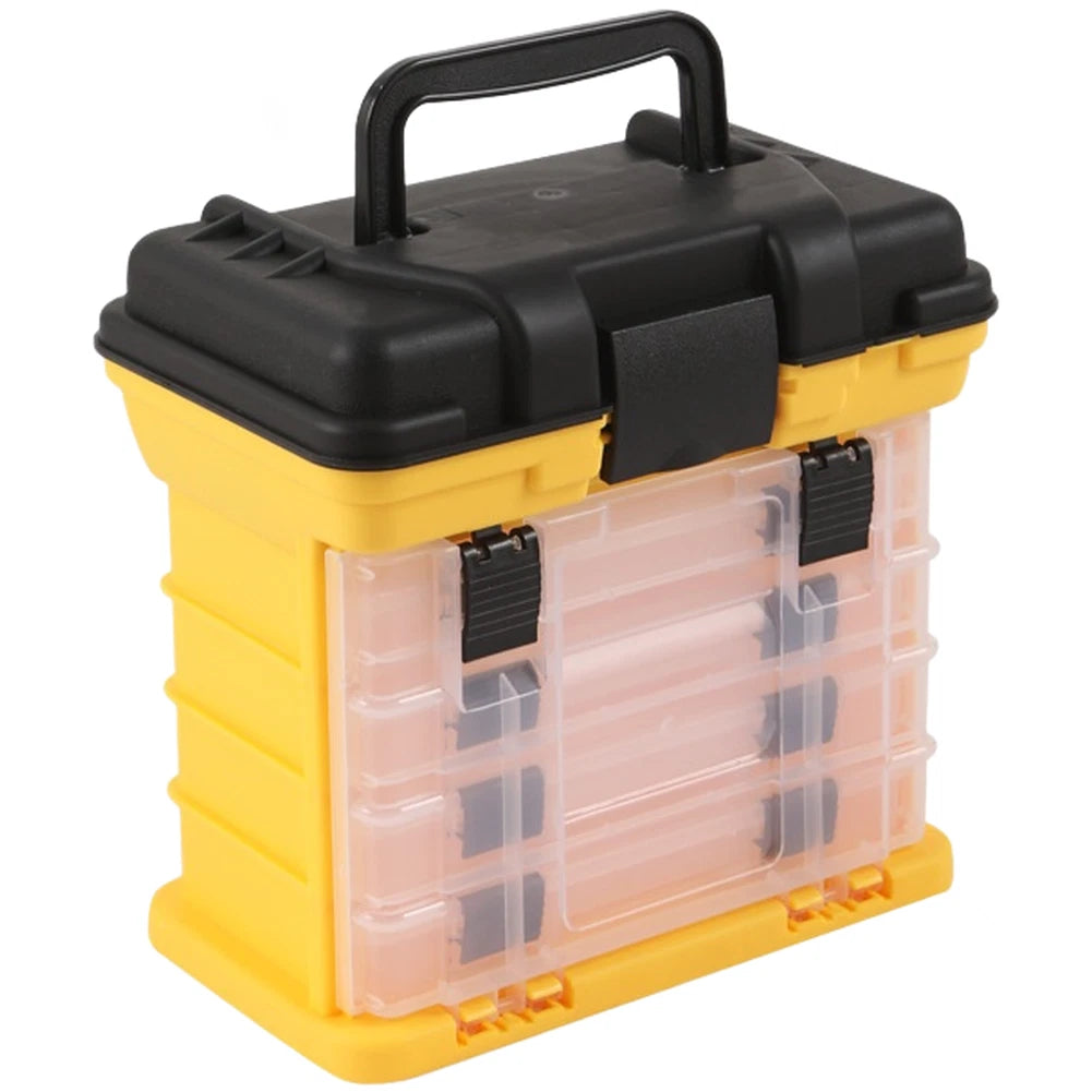 Fishing Tackle Box for Fishing Gear (Four Layer Design, Adjustable Trays)