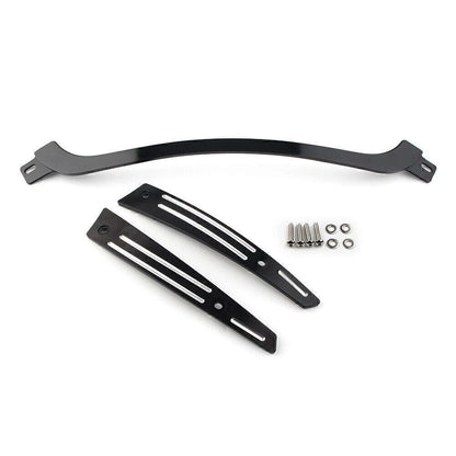 Split Windshield Trim Kit for Harley Touring Road Glide FLTRX (2015–2017) Black