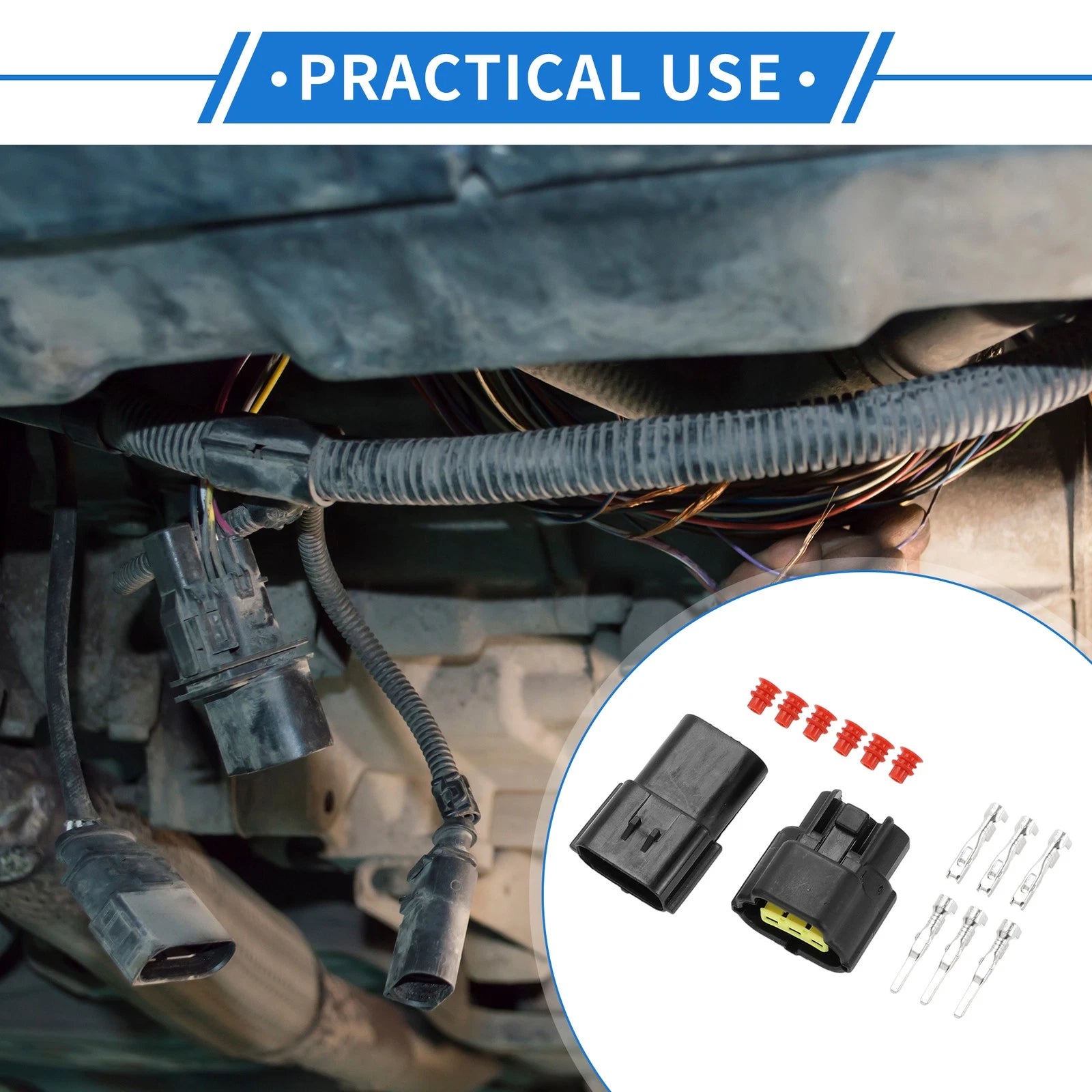 3 Pin Exhaust Air Pressure Sensor Connector Plug for Hyundai (2000–2010)