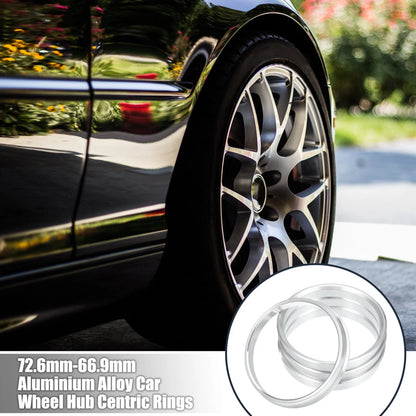 Set of 4 Hub Centric Rings for Auto (72.6mm to 66.9mm)
