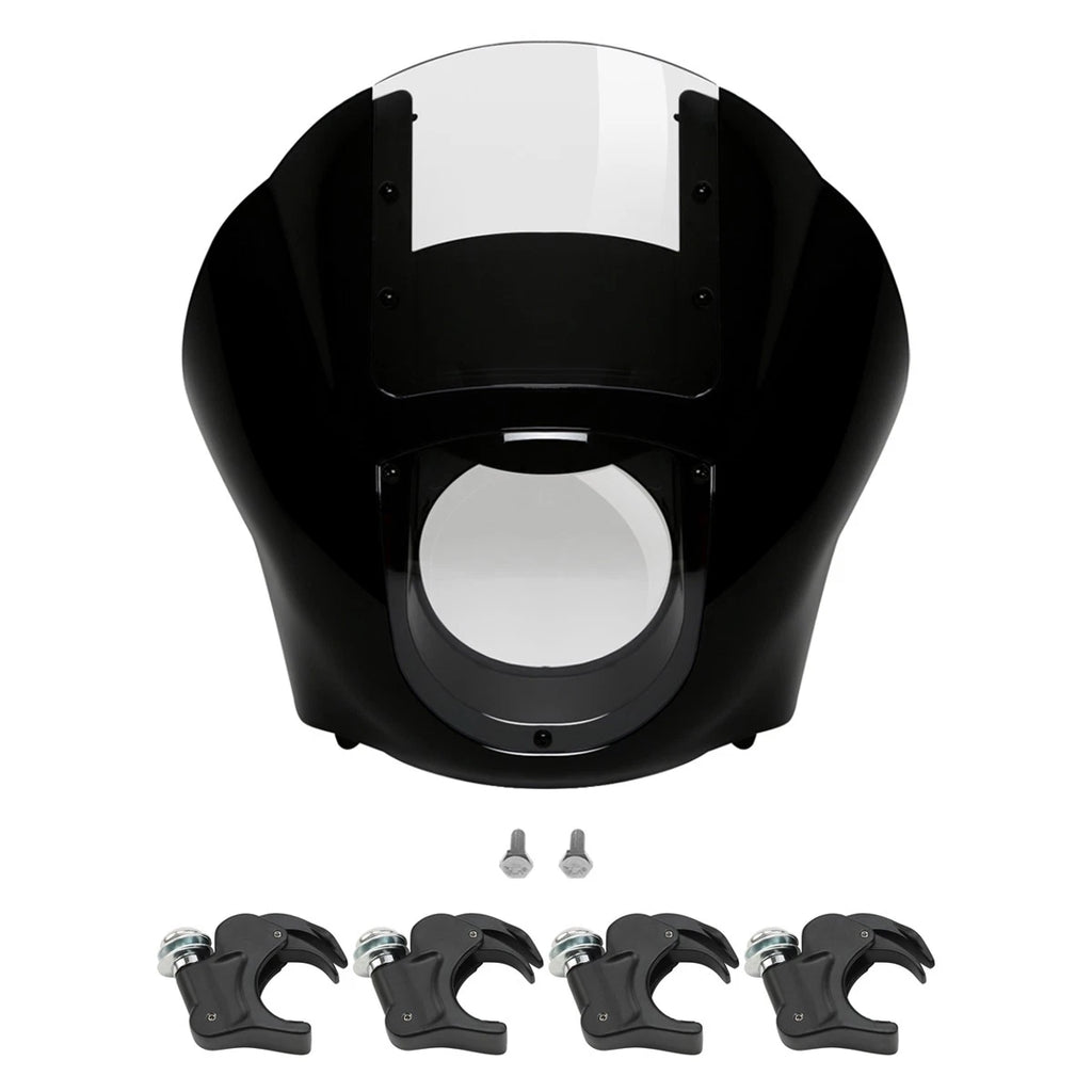 Quarter Front Headlight Fairing Windshield for Harley Dyna (Fit 39mm Fork Clamps)