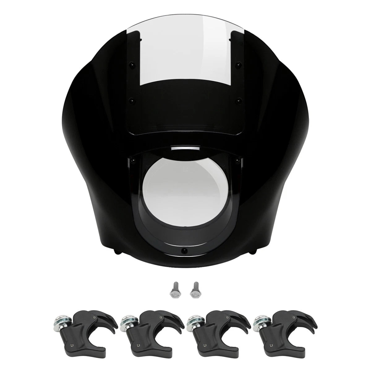 Quarter Front Headlight Fairing Windshield for Harley Dyna (Fit 39mm Fork Clamps)