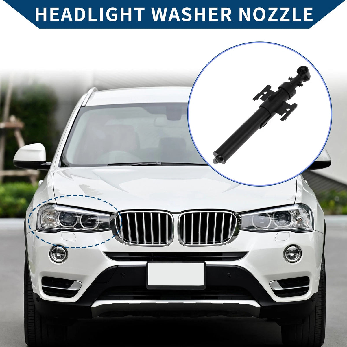 Front Passenger Side Headlight Washer Nozzle for Land Rover Range Rover Sport (2006–2013)
