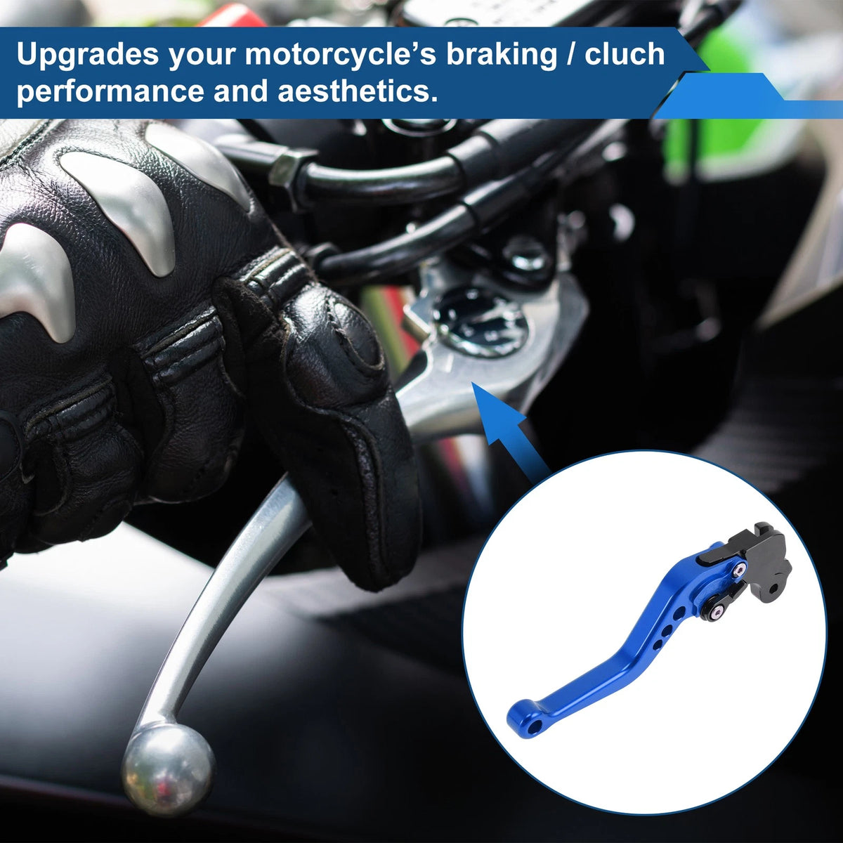 Adjustable Short Brake Clutch Levers for Moto Guzzi V7 Racer (2011–2021) Blue