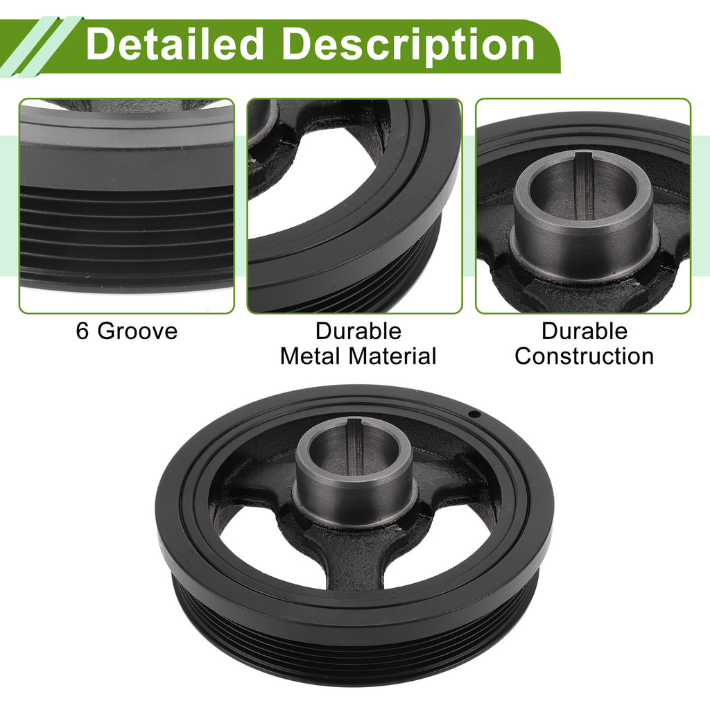 Engine Harmonic Balancer Crankshaft Pulley for Chevrolet Traverse (2009–2017)