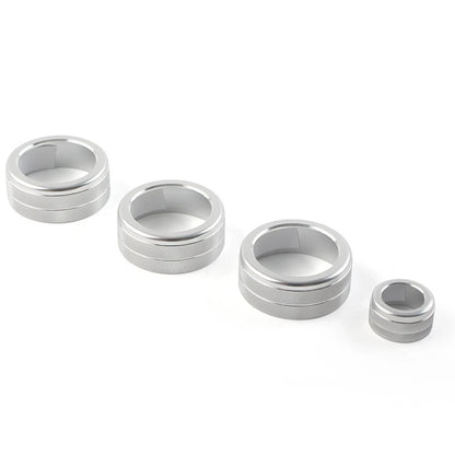 Set of 4 Console AC Climate Control Knob Ring Covers for Honda Civic (2022–2023) Silver