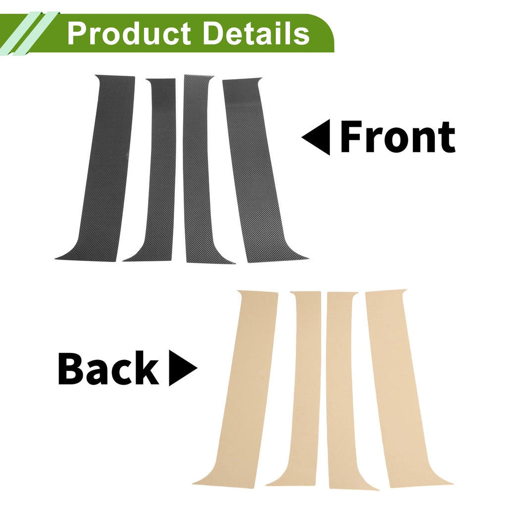 4 Pcs Pillar Window Trim Replacement for Chevy Blazer (1995–2005)
