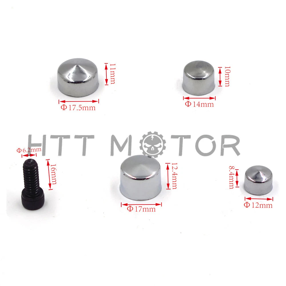 Chrome Bolt Toppers Caps for Harley FLT FLH (2007–2013)