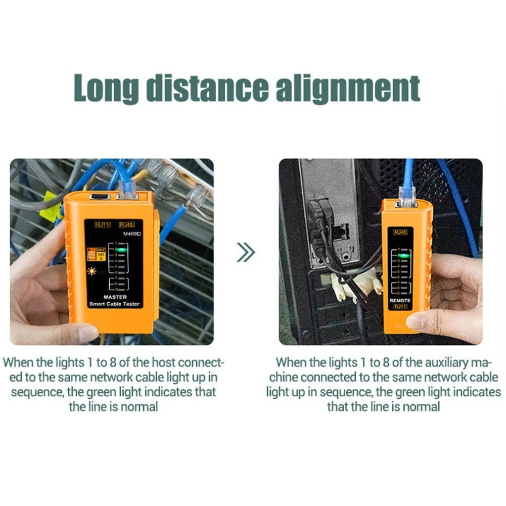 Network Cable Tester M469D for Telephone Lines (2, 4, 6 Core)