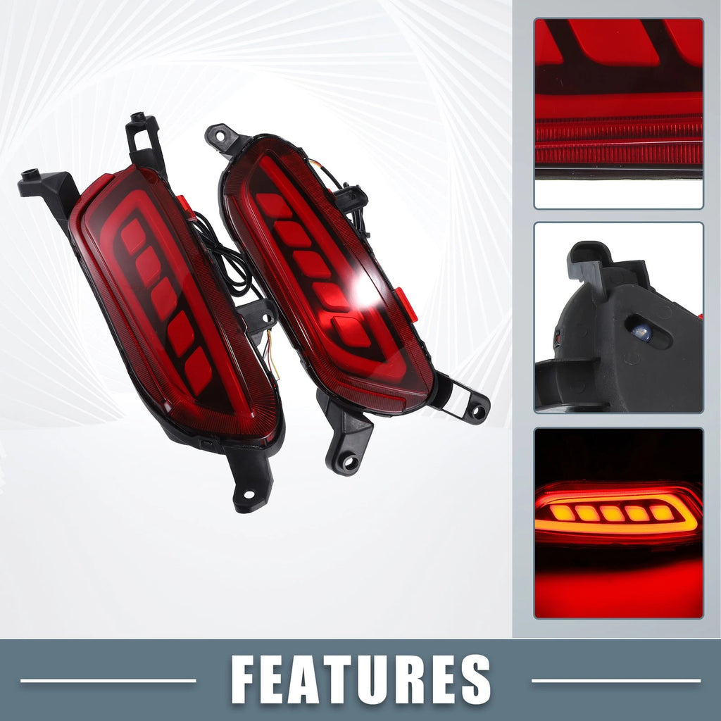Rear Bumper Reflector LED Flowing Turn Signal for Mazda CX-3 (2016–2017)