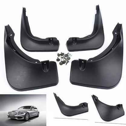 4X Splash Guards Mud Flaps for Mercedes Benz C Class Sedan (2014–2018)