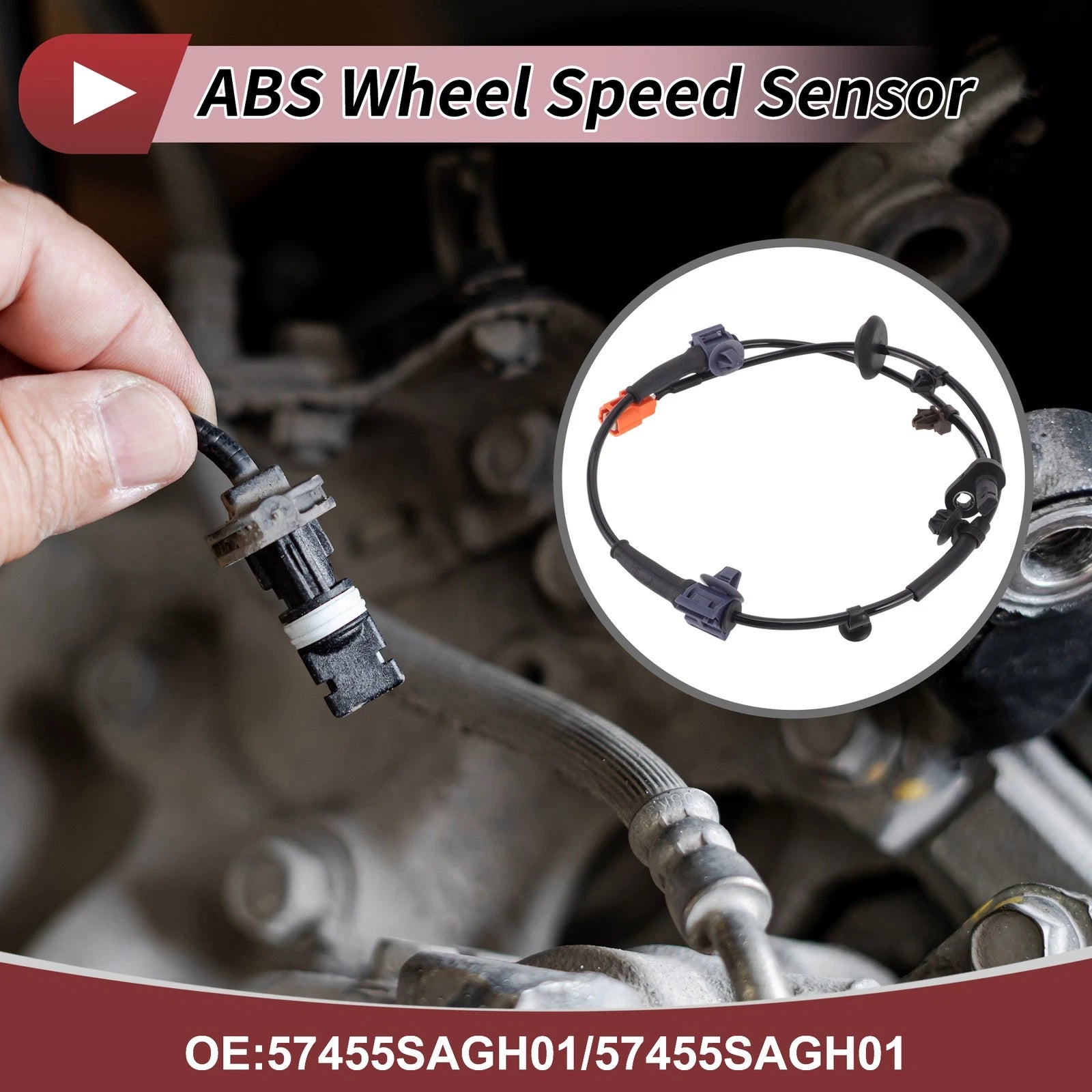 ABS Wheel Speed Sensor Front Left Replacement for Honda City GE4 (2011–2014)
