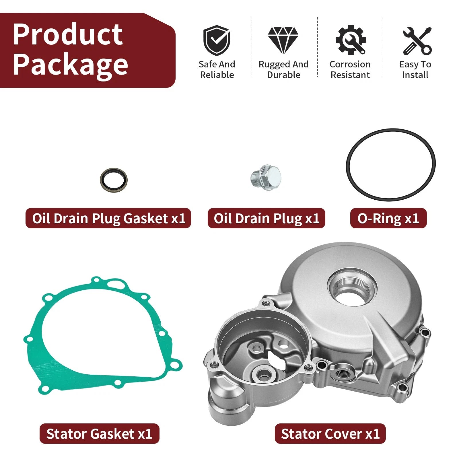 2X Stator Cover for Suzuki Quadsport Z400 LTZ400 LTZ400Z (2003–2008) 11351-07G10