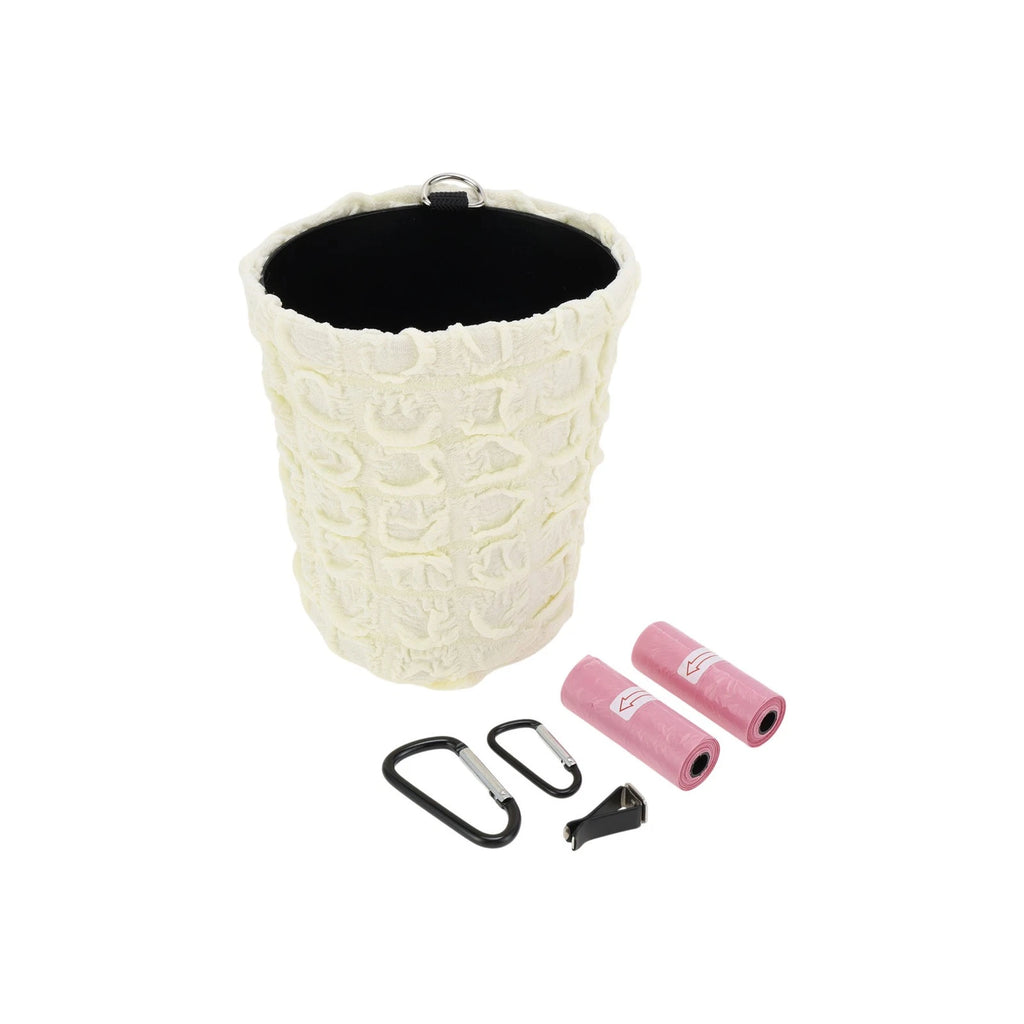 Oval Fabric Garbage Bag for Universal Car (1 Pc) - Seat Back Hook Trash Bin
