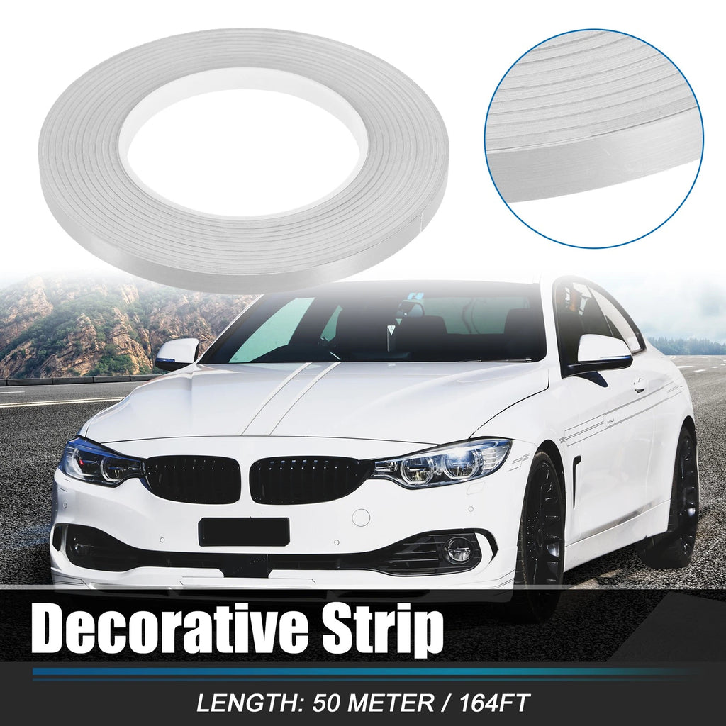 0.3 in Width Waterproof Decorative Strip Roll for Car Motorcycle (Silver)