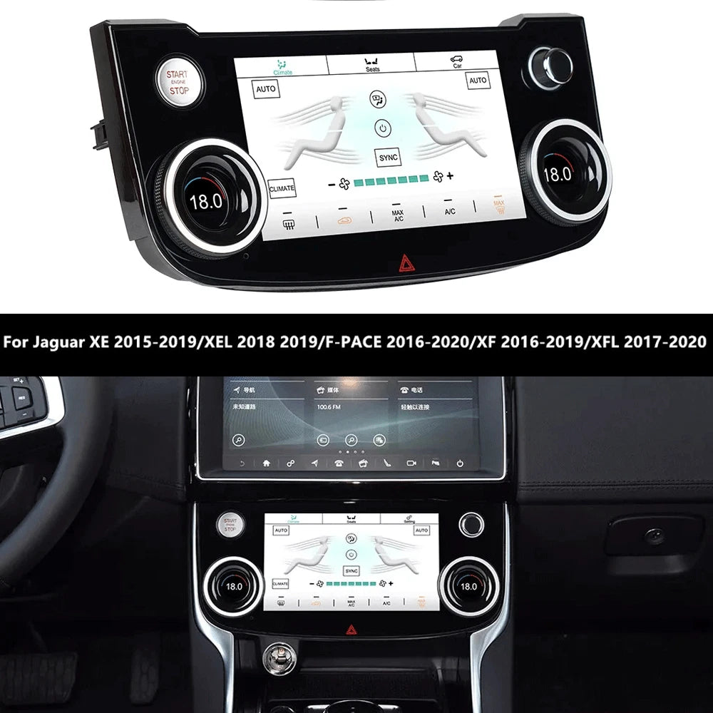 7" LCD AC Control Panel Touch Screen For Jaguar XE 15-19, F-Pace 16-20, XF 16-19