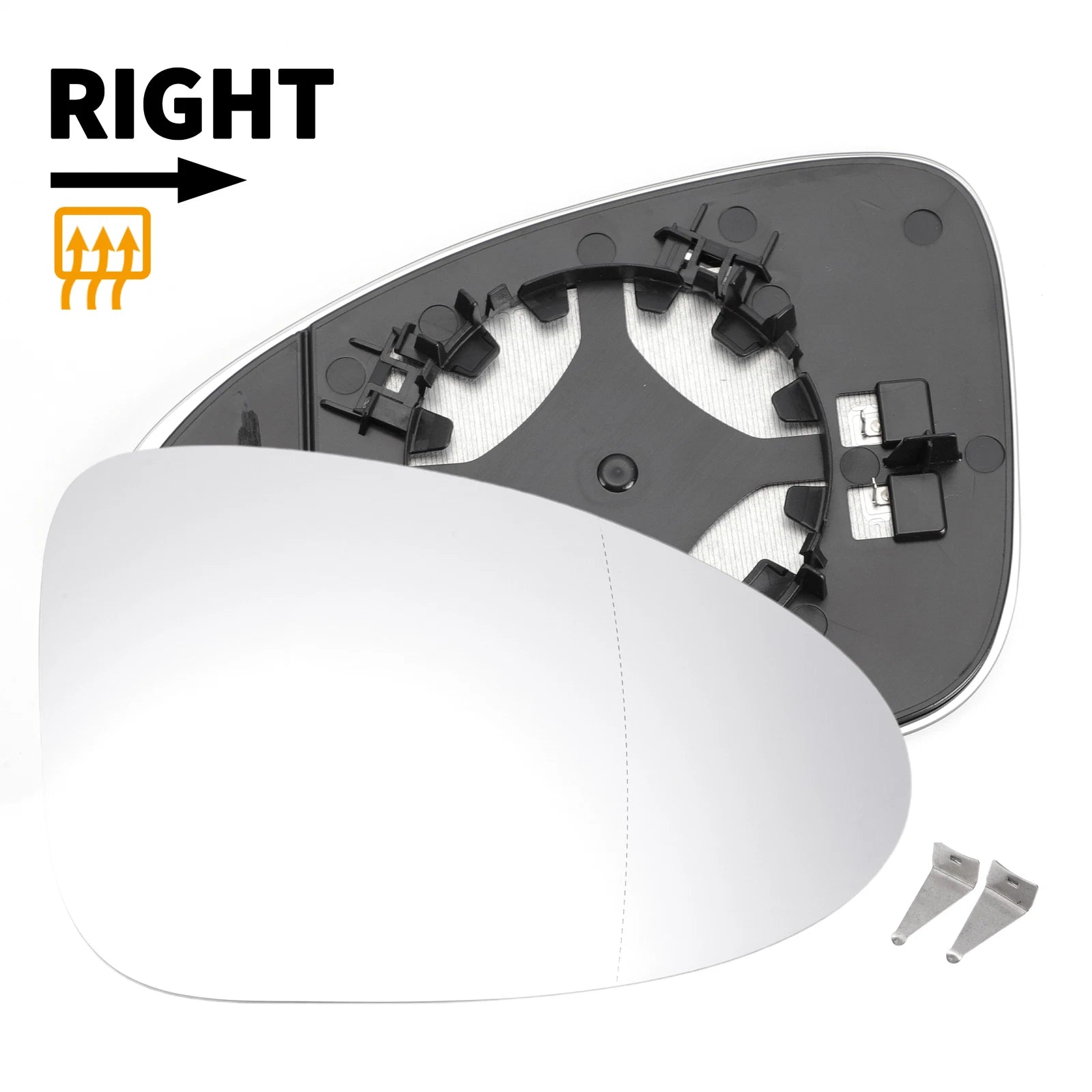 Right Side Heated White Mirror Glass for Porsche Macan (2014–2018)