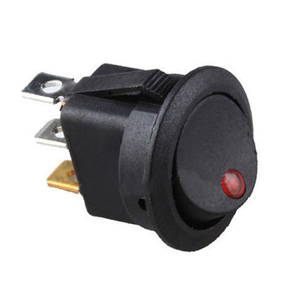 10PCS 2 Pin Red LED Rocker Switch for Car Marine Boat (12V)