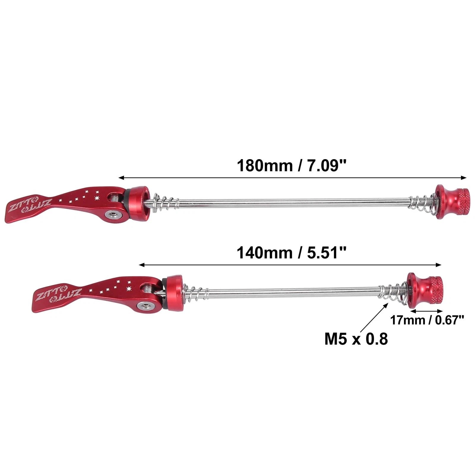2pcs Quick Release Skewer Axle for Mountain Bike Front Rear Wheel Hub
