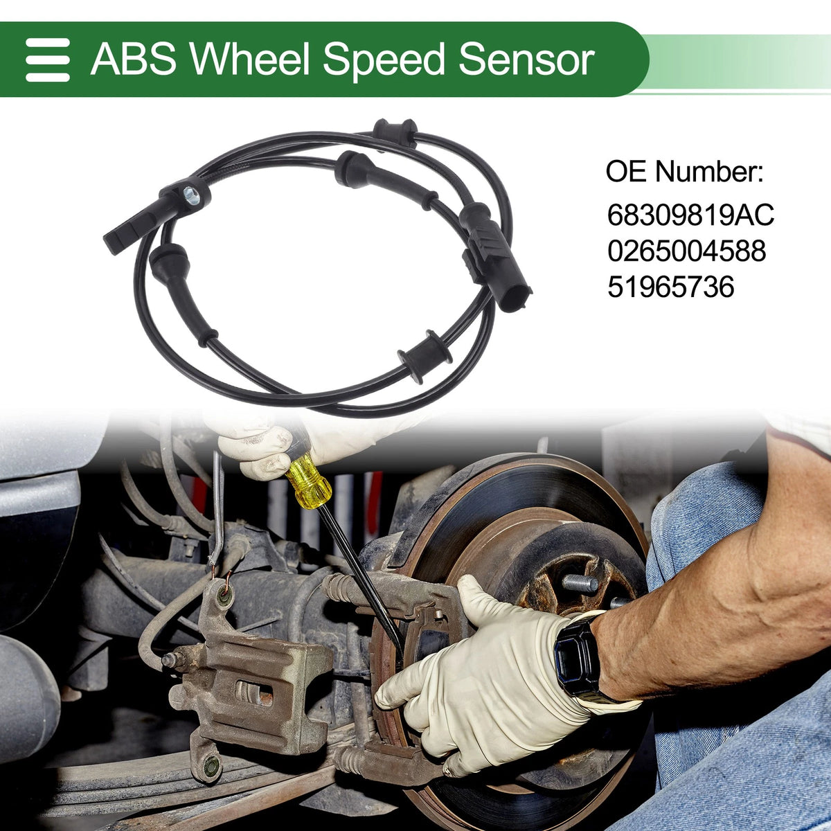 ABS Wheel Speed Sensor Front Left for Dodge Ram ProMaster 1500 (2014–2021)